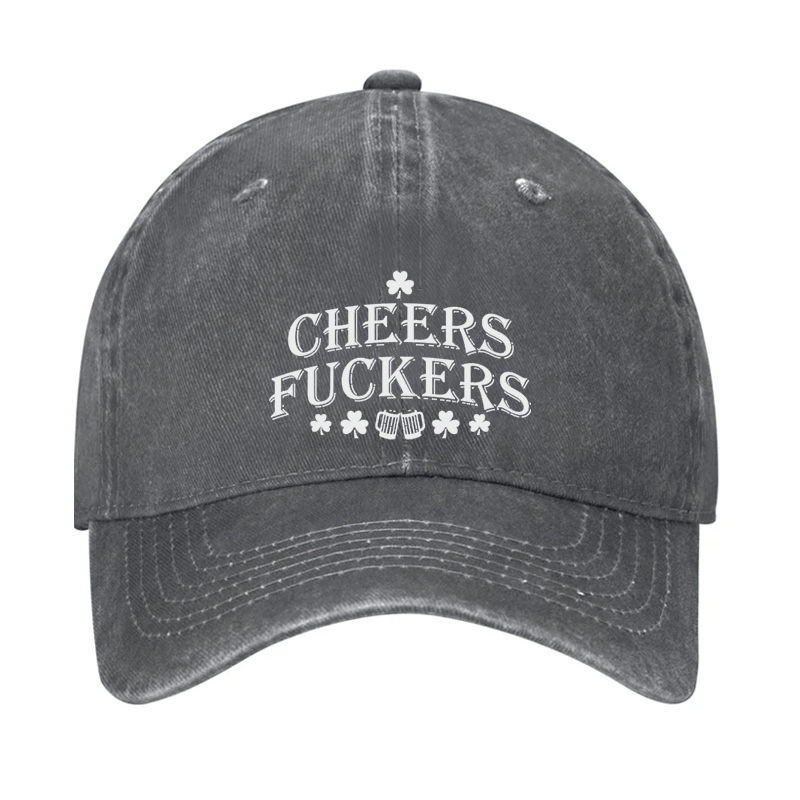 Maturelion St Patrick's Cap Cheers Fuckers Print Cap