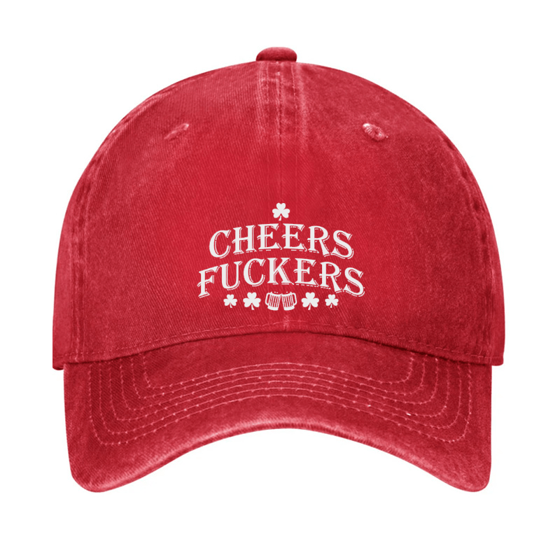 Maturelion St Patrick's Cap Cheers Fuckers Print Cap