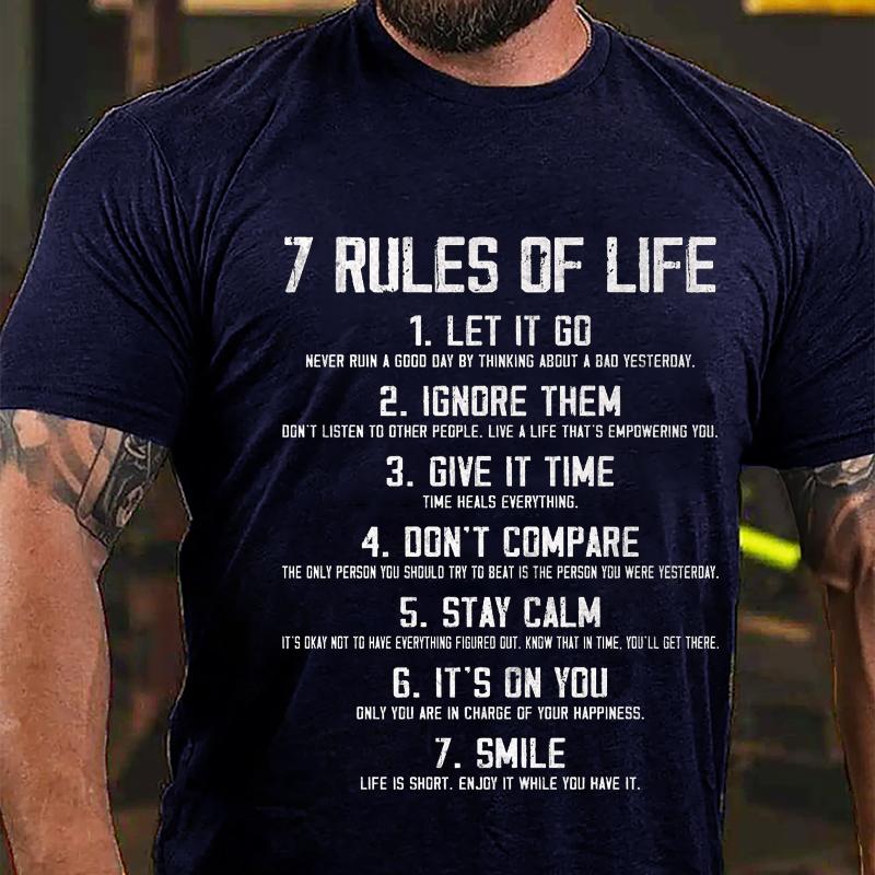 7 Rules of Life Cotton T-shirt
