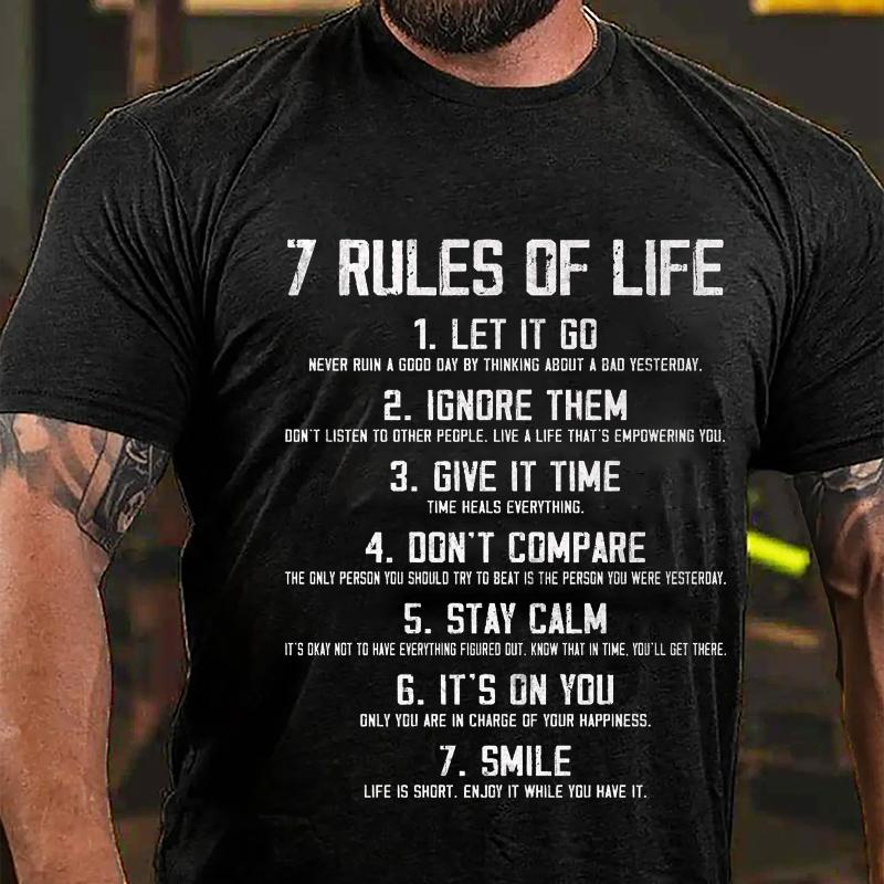 7 Rules of Life Cotton T-shirt