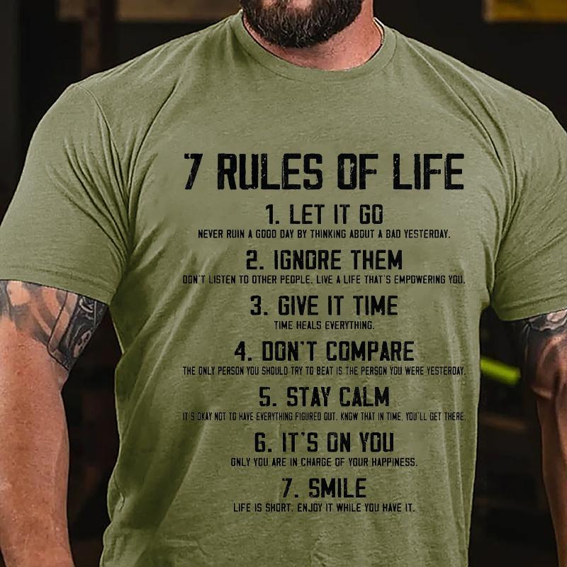 7 Rules of Life Cotton T-shirt