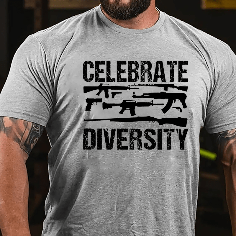 Celebrate Diversity Gun Enthusiasts Cotton T-shirt (Free Customization)